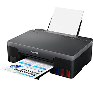 Canon PIXMA G1220 MegaTank Inkjet Color Printer for Documents and Photos with High Yield Refillable Ink Tanks 4469C002, Set of Ink Bottles & 2 Extra Black Ink Bundle with DGE USB Cable + Software Kit