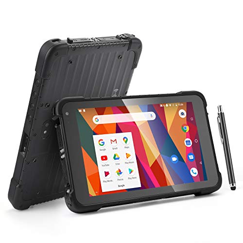 Rugged Android Tablet Barcode Scanner, Upgraded Android 9.0, Integrated Zebra 2D Scanner, 8 Inch Rugged IP67 Tablet, with GPS, WiFi, 4G, NFC for Warehouse Industrial Management, MUNBYN Scanner
