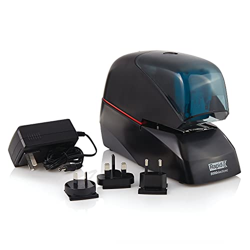 Rapid 90147 5080e Heavy-Duty Flat Clinch Electric Stapler 90-Sheet Capacity Black
