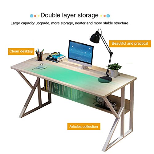 ADHW Computer Desk Workstation Home Office Student Dorm Laptop Study Table w/Shelf