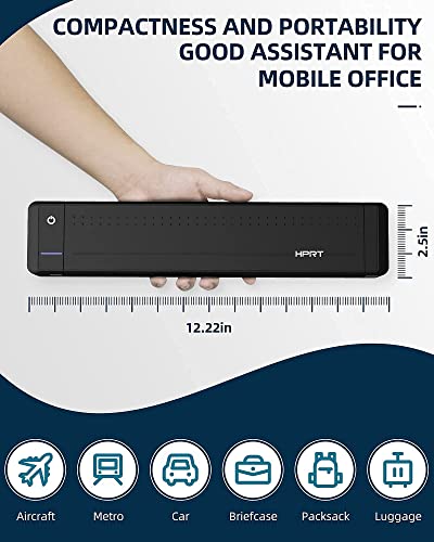 HPRT MT800 Portable A4 Thermal Printer - Support 216mm Width a4 Paper Available for Outdoors Printing Home Office Travel Students and Cars,Suitable for Mobile Office with Paper