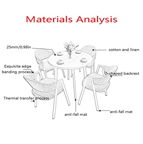 BHH-Table and Chair Sets Creative Leisure Table and Chair Set 4, Coffee Table Combination Home Kitchen Fast-Food Shop Dining Lounge Seat Office Reception Room Tea Shop Coffee Shop Bakery Dessert Shop Hotel