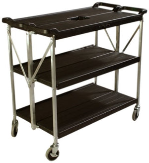 Carlisle SBC203103 Fold 'N Go Collapsible Utility Cart, 350 Pound Capacity, 31" Length x 20" Width Shelf, Black