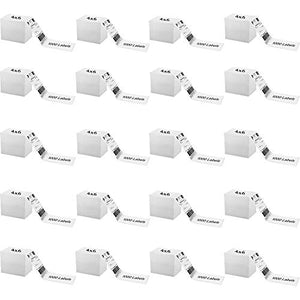 OausTect 4x6 Shipping Label 20000 Fanfold Labels for Rollo, Zebra Direct Thermal Printer, with Perforations - 20 Stack (20 Stack/20000 Labels)