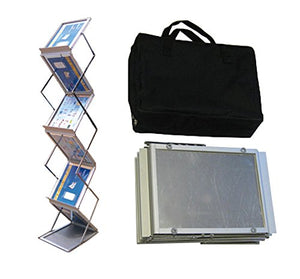 Tektrum Portable Foldable Metal Literature Rack Display Holder Stand - 6 Pockets