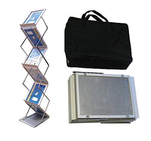 Tektrum Portable Foldable Metal Literature Rack Display Holder Stand - 6 Pockets