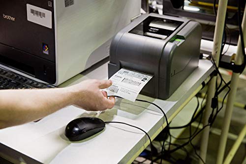 Brother TD-4750TNWB 4-inch Thermal Transfer Desktop Network Barcode and Label Printer for Labels and Barcodes, 300 dpi, 6 IPS, Standard USB 2.0, Serial, Ethernet LAN, Built-in Wi-Fi and Bluetooth