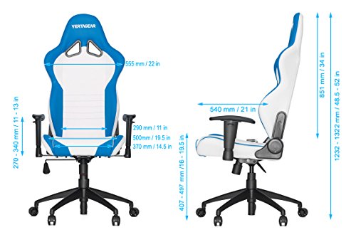 Vertagear S-Line SL2000 Racing Series Gaming Chair - White/Black (Rev. 2)
