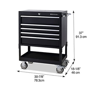 Montezuma 30" 5-Drawer Rolling Tool Organizer Metal Storage Utility Cart