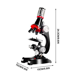 Scientific Educational Microscope for Kids - Newest Upgrade 100 + 400 + 1200 Times HD Beginner Experiment Educational Toys Cultivate Scientific Talent Child Student Boy Girl Best Gift