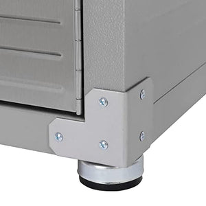 Seville Classics Metal Storage Cabinet Locker Organizer 60" W x 24" D x 72" H
