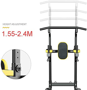 JYMBK Training Fitness Workout Station Power Tower Station, Multi Function Pull Up Bar Dip Station for Strength Training, Workout Abdominal Exercise, Push Up Equipment