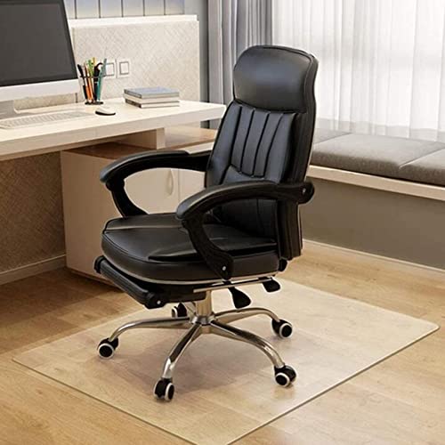 YUYI Clear PVC Desk Chair Mat - Anti-Slip Transparent Carpet Protector - 1.5mm Thickness