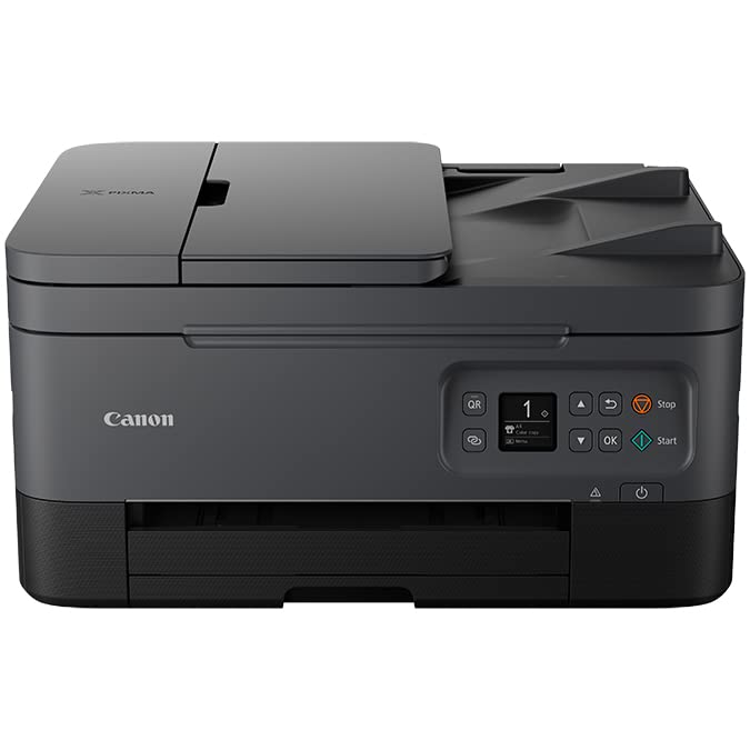 Canon PIXMA TR70 22 All-in-One Wireless Bluetooth Color Inkjet Printer, Black - Print Copy Scan - 1.44" OLED Display, 13 ipm, 4800x1200 dpi, 8.5x14, Auto 2-Sided Printing, 35-Sheet ADF, Hi-Speed USB