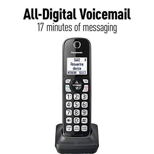 Panasonic Cordless Phone System with Call Block - 5 Handsets - KX-TGD535M (Metallic Black)
