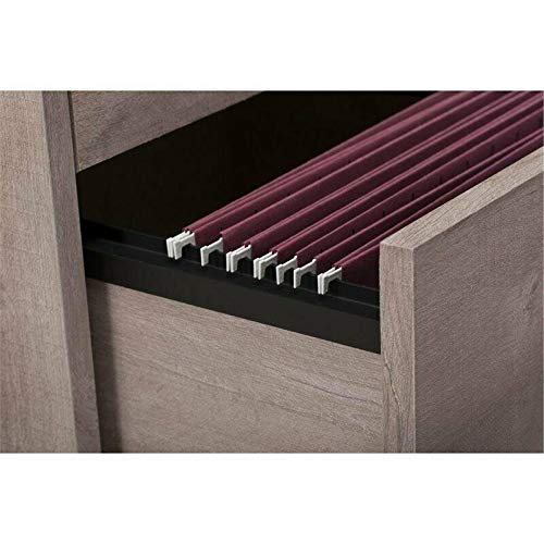 3 Piece Office Set in Washed Gray-Home office furniture sets-Computer desk-Home office desks-Desk with drawers-Storage cabinet-Home office desk-Home office furniture set-Home office set furniture