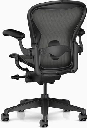 CHAIRORAMA Herman Miller Aeron Chair Size C - Graphite Fully Loaded Adjustable Arm Height Tilt Tension Control Lumbar Support