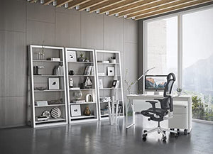 BDI Furniture Linea Office 6227 Mobile File Pedestal, Satin White