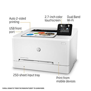 HP Laserjet Pro M254dw Wireless Color Laser Printer (T6B60A) (Renewed)