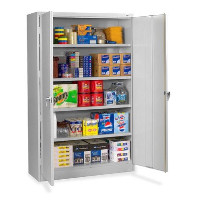 Tennsco Assembled Jumbo Steel Storage Cabinet, 48w x 24d x 78h, Light Gray