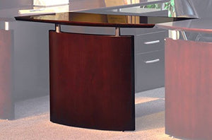 Mayline NBDGRMAH Napoli Right Hand Bridge for use with Credenza or Desk, sold separately, Mahogany Veneer