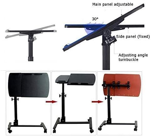 MaGiLL Laptop Rolling Cart Table Height Adjustable Stand Desk