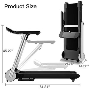 Ovicx Foldable Treadmills for Home - Heavy Duty Portable Folding Compact Small Thin Electric Fold Up Lightweight Treadmill for Space Saver Apartment