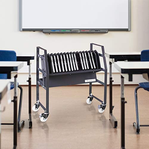 Pearington 16 Device Mobile Open Charging Cart for iPads, Chromebooks and Laptop Computers, Compatible with Any Screen Size, Easy Access Slots, Removable Dividers, Small Footprint, Surge Protection