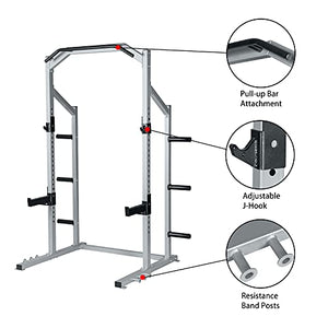 GDLF Power Rack Squat Stand Home Gym Strength Training Power Cage Weight Rack with Pull Up Attachment