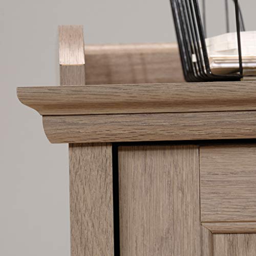 Sauder 418270 Barrister Lane L-Desk, L: 68.90" x W: 68.90" x H: 31.85", Salt Oak finish