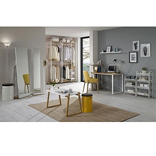 QIAOLI Folding Desk Folding Computer Desk Office Table Modern Simple Work Study Desk Industrial Style PC Laptop Table for Home Office Workstation Computer Desk