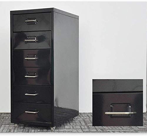 noxozoqm Rolling Vertical File Cabinet Drawer Storage Cabinet - Home Office Mobile Steel Storage (Black, Size: )