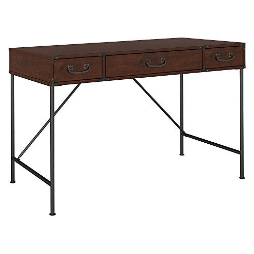 Bush Furniture kathy ireland Home Ironworks Writing Desk, 48W, Coastal Cherry