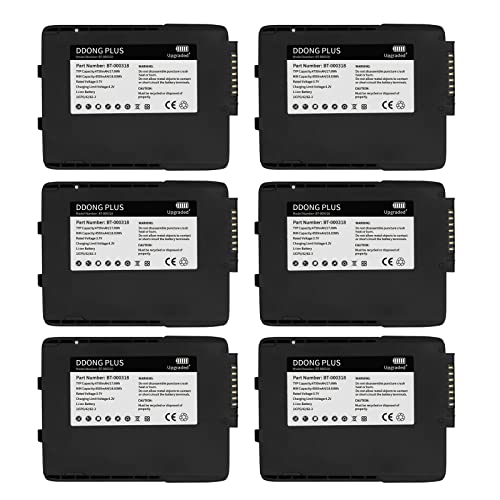 DDONG PLUS (6PACK) BT-000318 4750mAh [Upgraded] Battery for Symbol/Zebra/Motorola Bar Code Scanner TC75 TC70 TC55 TC72 TC77 TC70x TC75x TC75EK TC75AH TC75GK TC700H TC700K TC77HL TC75FK TC720L TC75BH
