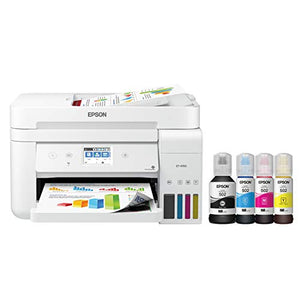 Epson EcoTank ET-4760 Wireless Color All-in-One Cartridge-Free Supertank Printer with Scanner, Copier, Fax, ADF and Ethernet - White, Large (Renewed)