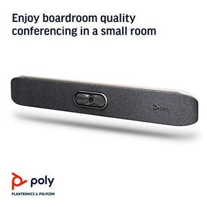 Plantronics Poly - Studio X30 - 4K Video & Audio Bar - Conferencing System for Small Meeting Rooms - Teams, Zoom Compatible