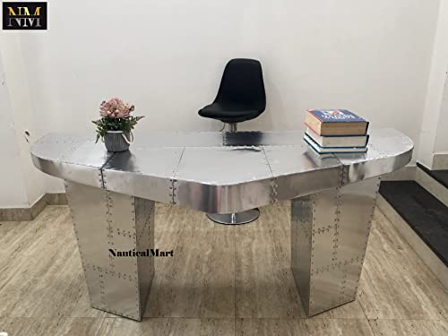 NauticalMart Aviator Wing Desk Aluminium Home Office Decor Furniture (72 Inches)