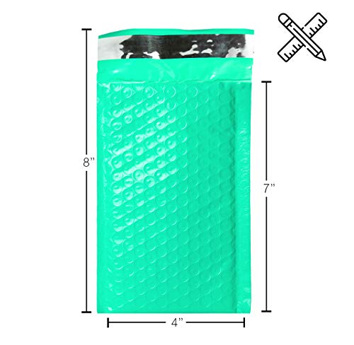 Empire Mailers #000 4 x 8-inch Teal Green Padded Envelopes, Self Seal Mailers, Bubble-Lined Shipping Envelopes, Mail-Approved Poly Bubble Mailers, Self-Sealed Mailing Packages, Pack of 3000
