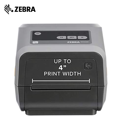 Zebra - ZD420c Ribbon Cartridge Desktop Printer for Labels and Barcodes - Print Width 4 in - 300 dpi - Interface: Wifi, Bluetooth, USB - ZD42043-C01W01EZ
