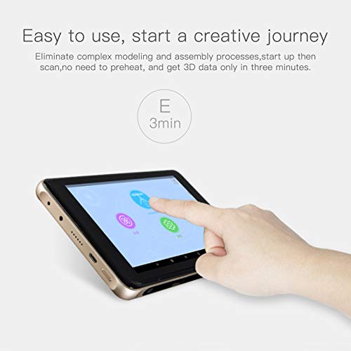 3D Scanner,Fesjoy Original Creality CR-T 3D Intelligent Scanner 3D Modeling Scanner 1080P Projector 1300Megapixel with 7 Inch HD Touchscreen 32G Memory for Education/Art Design/Game Design/3D Printing