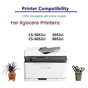 8-Pack (2BK+2C+2Y+2M) Compatible Color Toner Cartridge Replacement for Kyocera TK-8517 TK8517 TK-8517K TK-8517C TK-8517Y TK-8517M | TASKalfa 5052ci, 6052ci Printer Cartridge