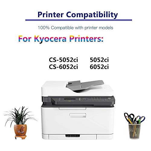 8-Pack (2BK+2C+2Y+2M) Compatible Color Toner Cartridge Replacement for Kyocera TK-8517 TK8517 TK-8517K TK-8517C TK-8517Y TK-8517M | TASKalfa 5052ci, 6052ci Printer Cartridge