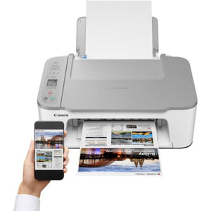 Canon Wireless Inkjet All-in-One Printer with LCD Screen Print Scan and Copy, Built-in WiFi Wireless Printing from Android, Laptop, Tablet, and Smartphone with 6 Ft NeeGo Printer Cable - White