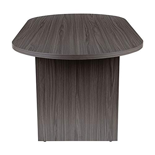 Flash Furniture 6 Foot Oval Conference Table in Rustic Gray