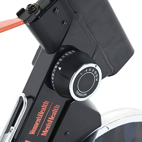 Women’s Health Men’s Health Indoor Cycling Exercise Bike with MyCloudFitness App and Phone/Tablet Holder, Black (1227)