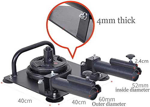 XIAOER 360 Degree Rotation Barbell T-Bar Row Plate Post Landmine, Core Strength Training Equipment for Back Muscle Training