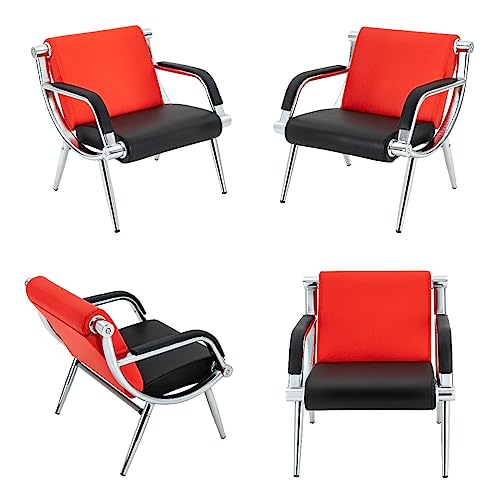 HaroldDol Office Reception Sofa Set - PU Leather Visitor Chairs, 3-Seat Sofa & Two 1-Seat Chairs