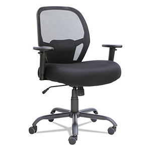 Alera ALEMX4517 Merix Series Mesh Big/Tall Mid-Back Swivel/Tilt Chair, Black