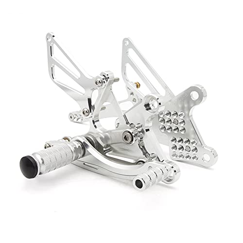 CORCI Motorcycle Rearset Footrests Foot Pegs for NSF100 NSR50 2004-2010 - Silver