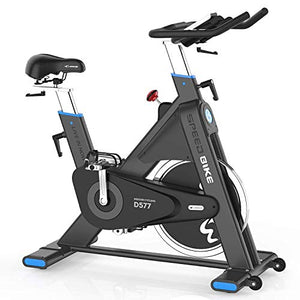 L NOW Indoor Cycling Bike, Belt Drive Indoor Exercise Bike, Stationary Bike LCD Display with 44LBS Flywheel